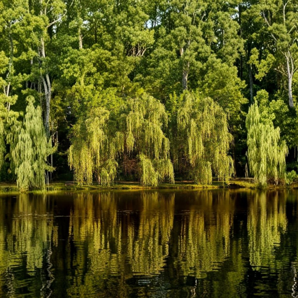 Weeping Willow – Salix babylonica Live Bare Root Tree | 2–3 Feet Tall | Fast Growing Shade Tree | Landscape Favorite