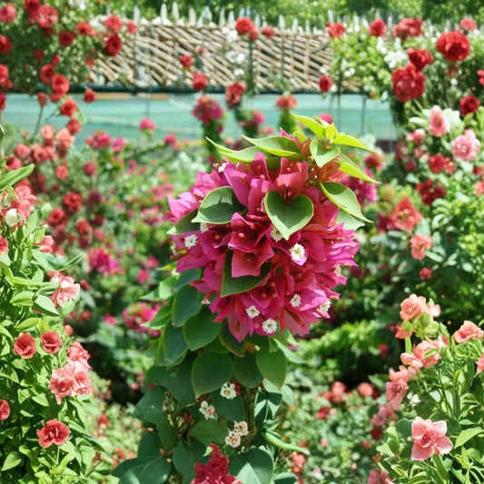 Pixie Pink Bougainvillea – Set of 2 Live Plants | 4–6 Inches Tall | No Pot | Pink Flowering Ornamental | Tropical Patio & Container Plant | Full Sun