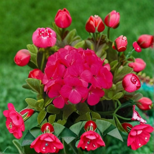 Pinto Premium Lavender Rose Geranium Seeds – 100 Pelargonium Seeds | Bicolor Lavender & Rose Blooms