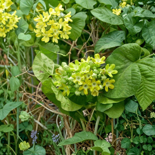 Telosma cordata – Tonkin Jasmine Live Starter Plant | 2.5 Inch Pot | Fragrant Pakalana Vine | Chinese Violet Cowslip Creeper | Tropical Climber