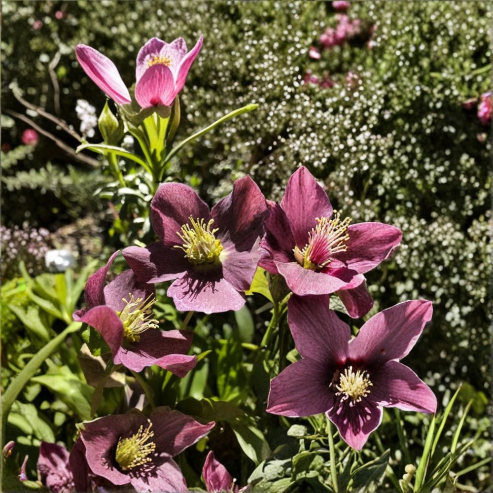 Hellebore 'Ruby Red' – Helleborus orientalis Live Bare Root Plant | Lenten Rose Perennial | Shade Garden Flower