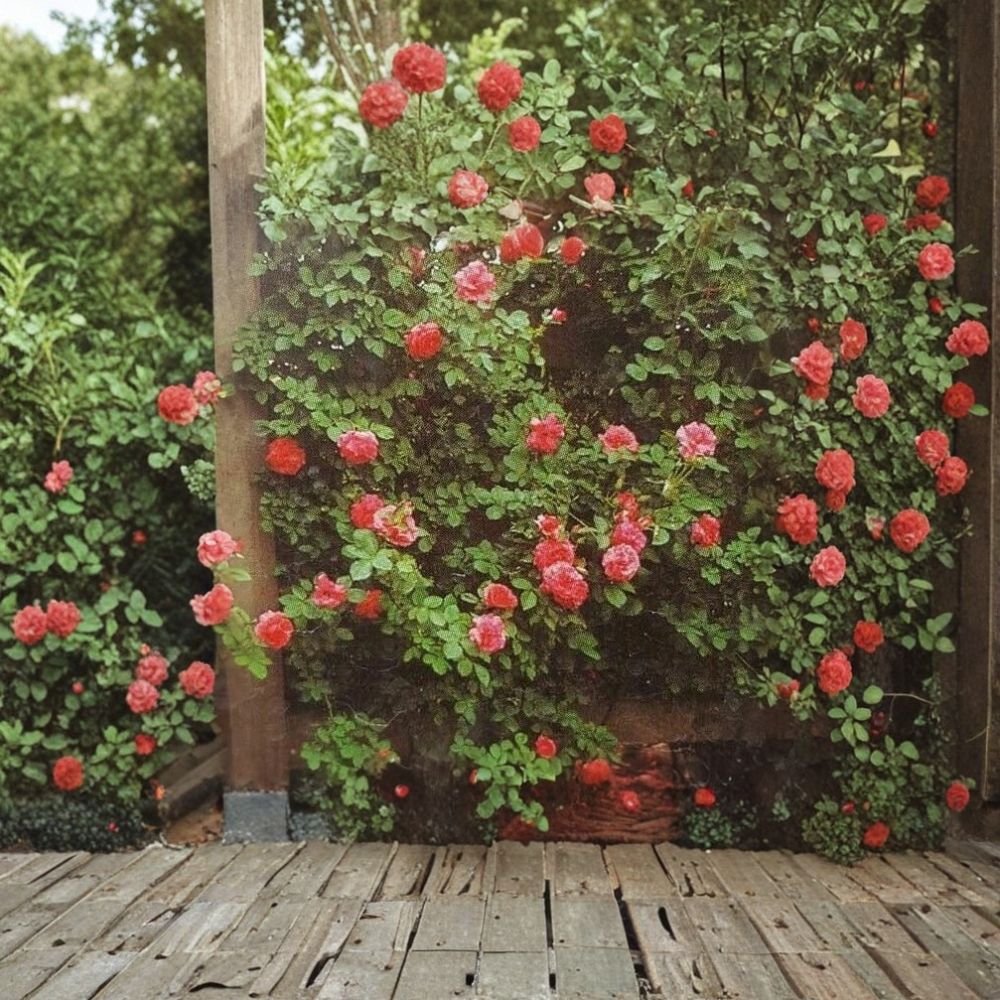 Climbing America Rose – Rosa Live Climbing Rose | 1 Gallon Size | Salmon Pink Blooms | Vigorous Climbing Shrub | Trellis & Arbor Garden Favorite