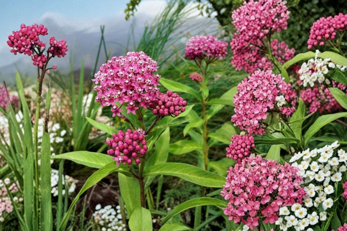 8 Red Swamp Milkweed Live Starter Plants – 3–8 Inch Tall | 4 Pots | Asclepias Pollinator Plants | Monarch Butterfly Garden