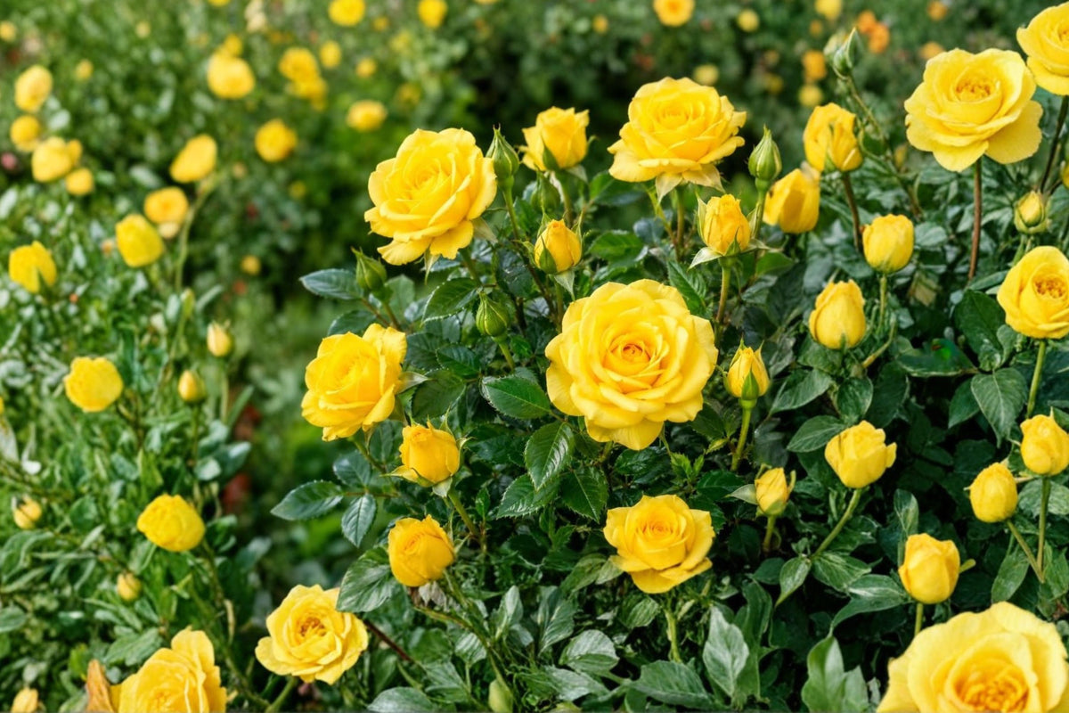 Yellow Miniature Rose Live Plant – 4 Inch Pot | Compact Flowering Rose Bush