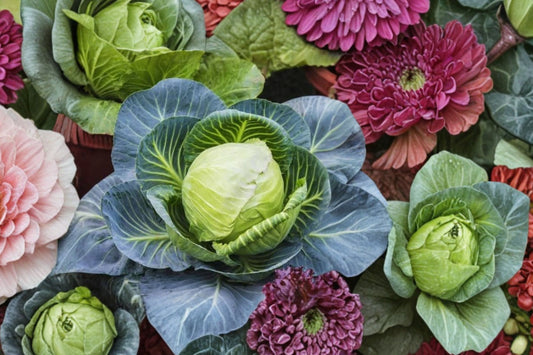 Cabbage – Brassica oleracea Live Plant | 4–6 Inches Tall | 4 Inch Nursery Pot | Cool Season Vegetable Starter | Edible Garden Plant | Easy to Grow