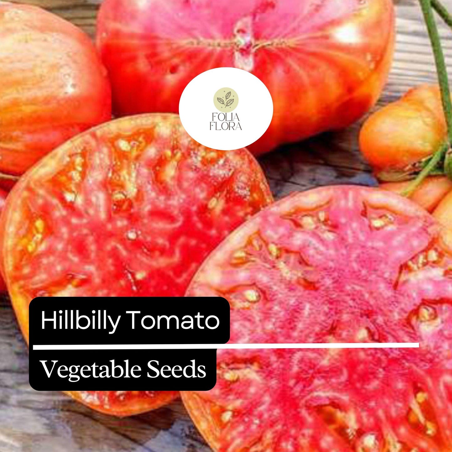 30 Hillbilly Tomato Seeds – Heirloom, Sweet & Juicy Beefsteak, Yellow-Orange with Red Stripes