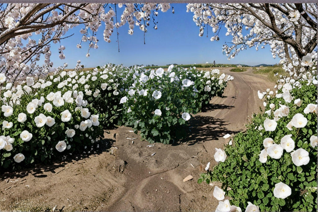 Rose Mallow – Dwarf White 40 Seeds | Compact Hardy Hibiscus | Large White Blooms | Pollinator-Friendly Perennial