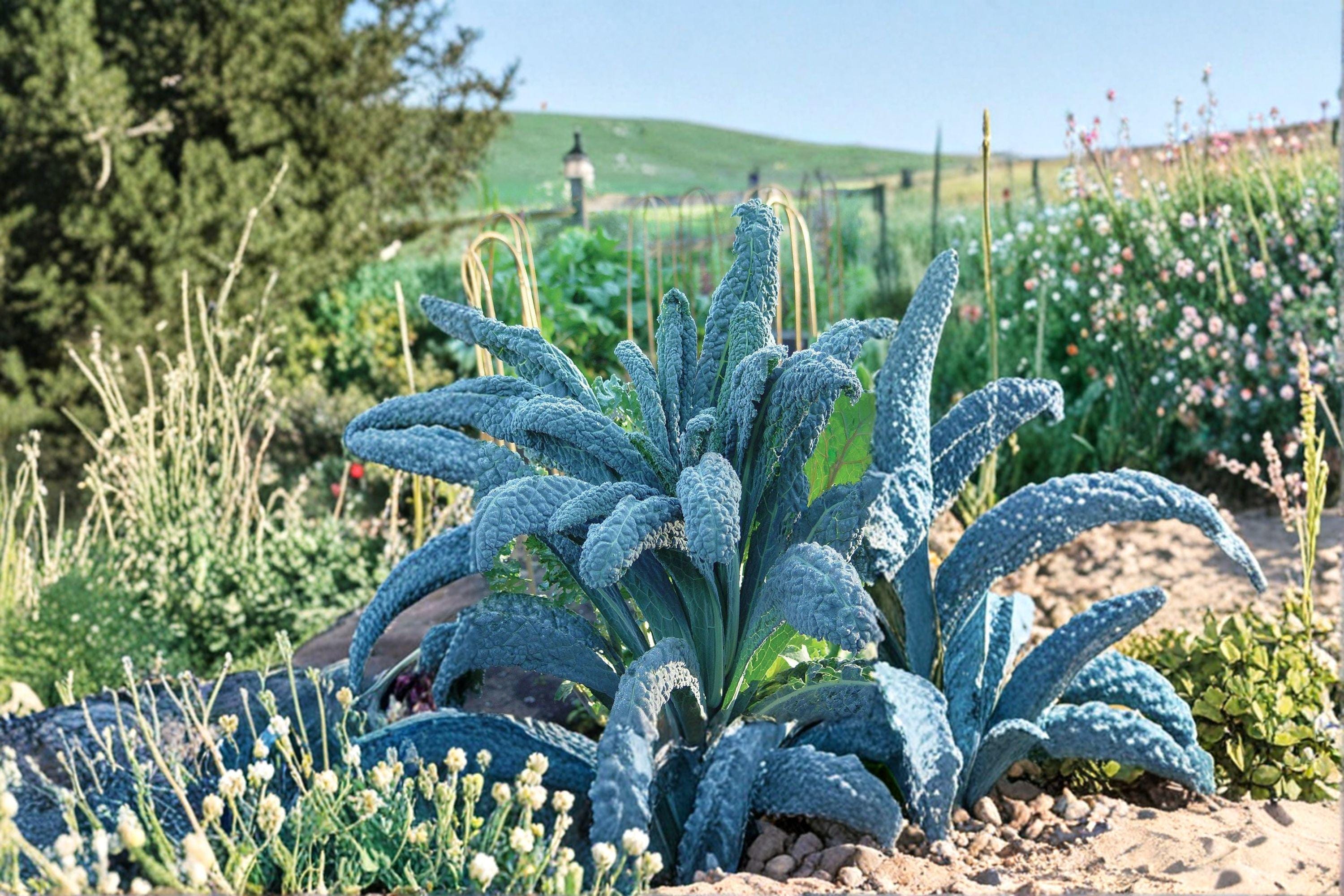 Kale – Lacinato (Dinosaur Kale) 250 Seeds | Italian Heirloom Kale | Dark Blue-Green Leaves | Sweet After Frost