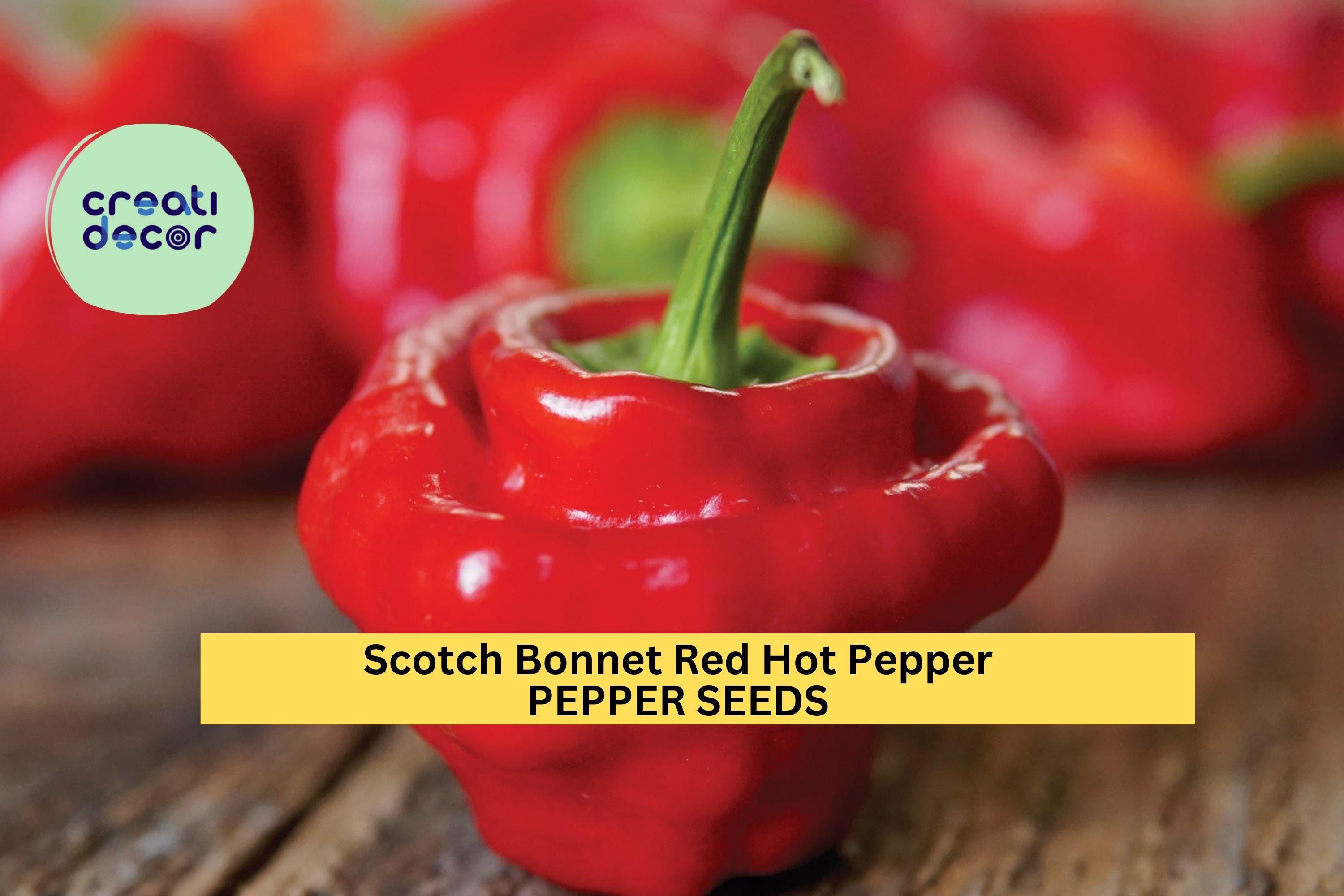 3pcs of 250mg Scotch Bonnet Red Hot Pepper Seeds – Caribbean Chili for Spicy Cooking, Garden Growing & Containers Seeds for Planting