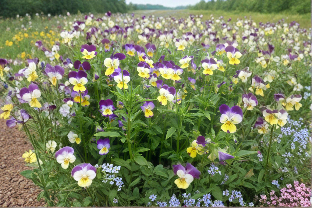Helen Mount Johnny Jump Up – Heirloom Viola Tricolor, Edible Flowers (100 Seeds)