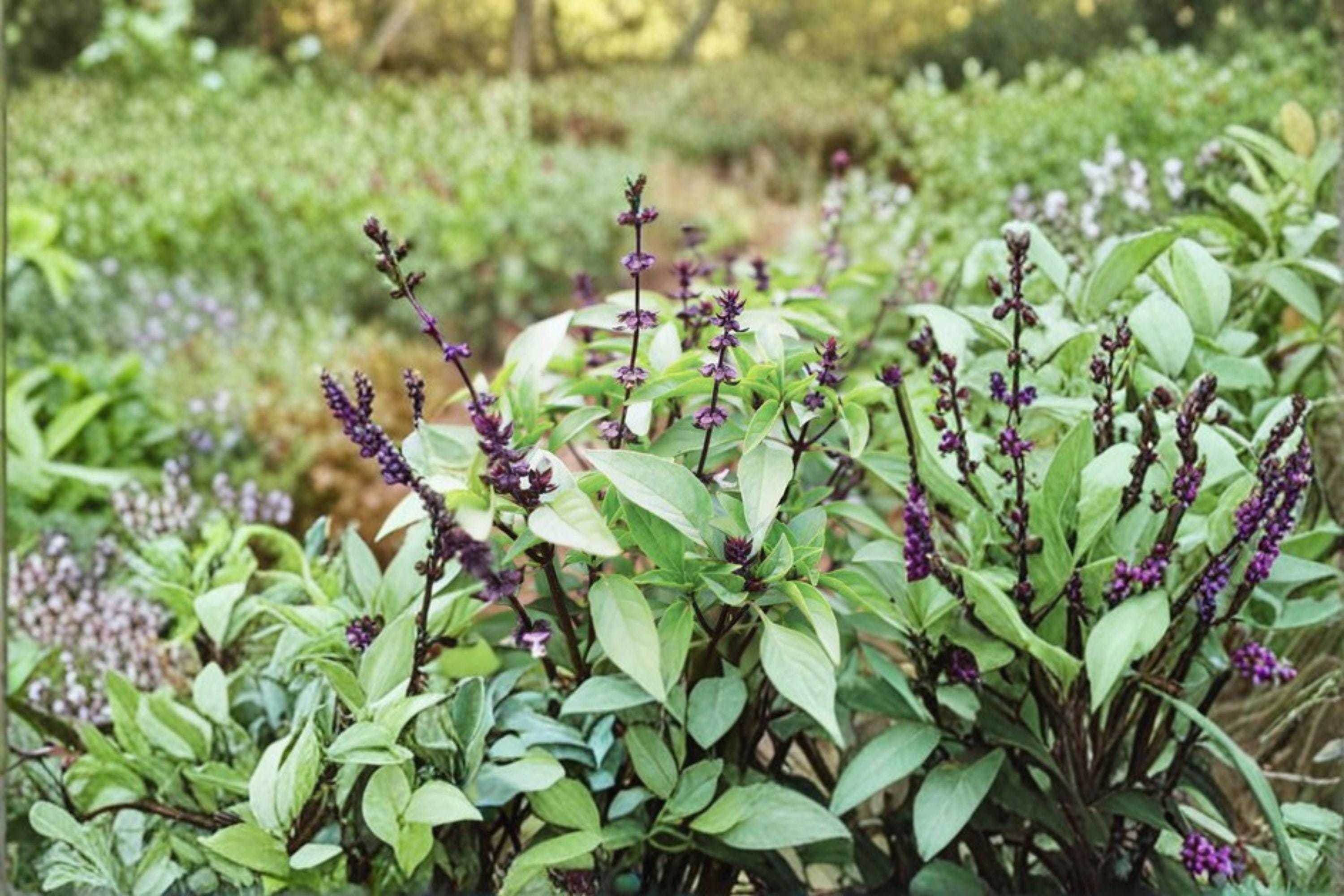 Thai Basil – Ocimum basilicum Seeds | 75 Seeds | Aromatic Culinary Herb | Edible Garden Favorite