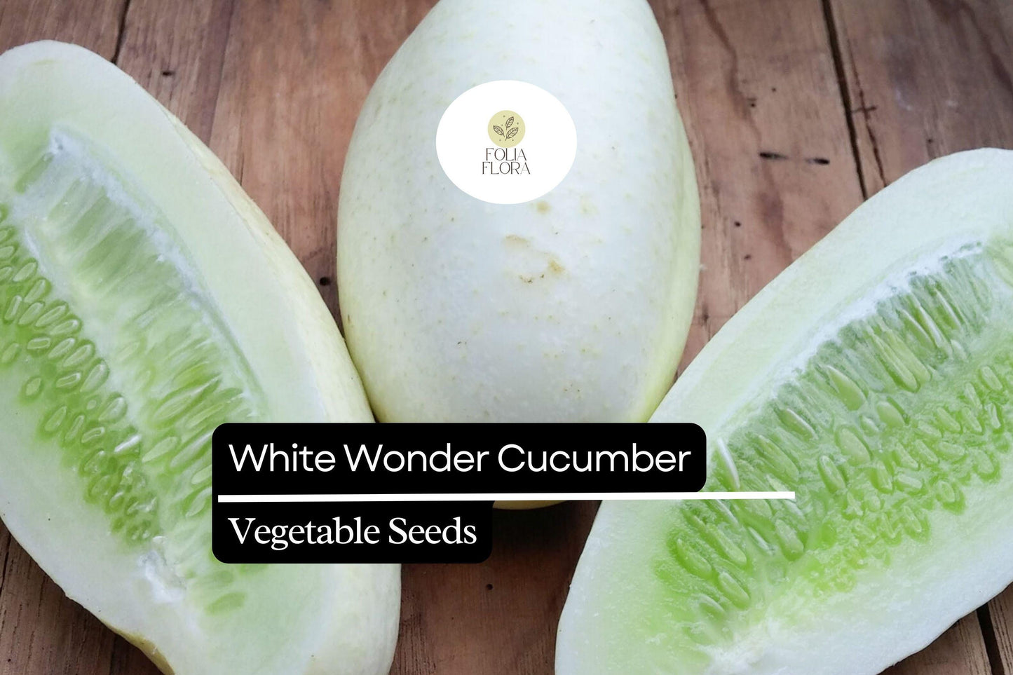 50 Seeds White Wonder Cucumber (Cucumis sativus) – Unique White Skin, Crisp Texture, Sweet Flavor