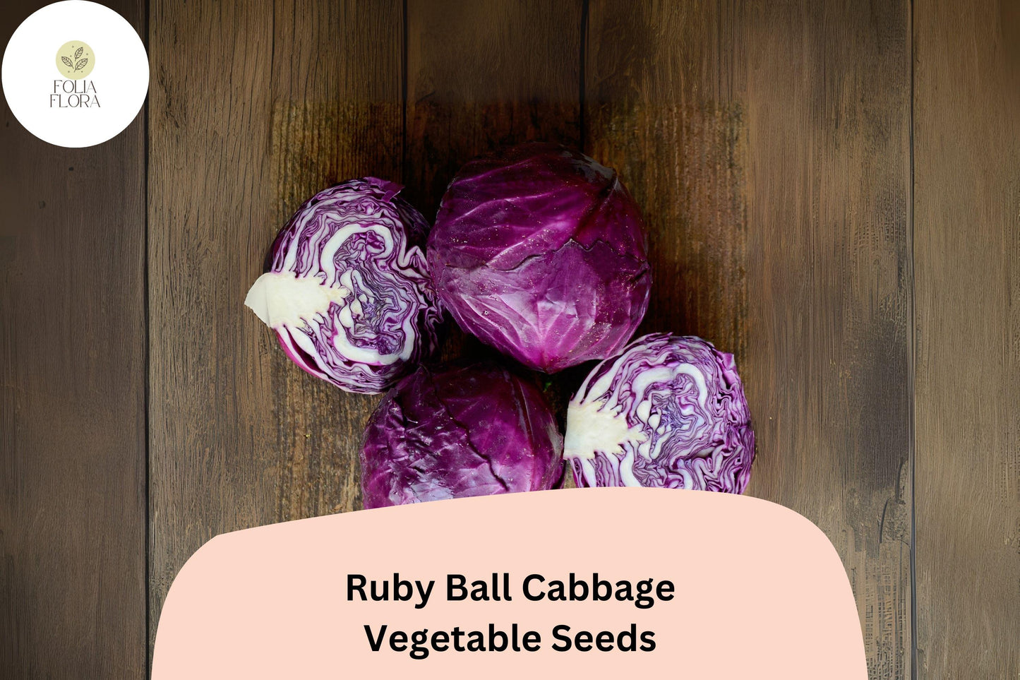 500+ Ruby Ball Cabbage Seeds | Heirloom Red Garden Vegetable | Brassica oleracea | Bulk Seeds for Planting