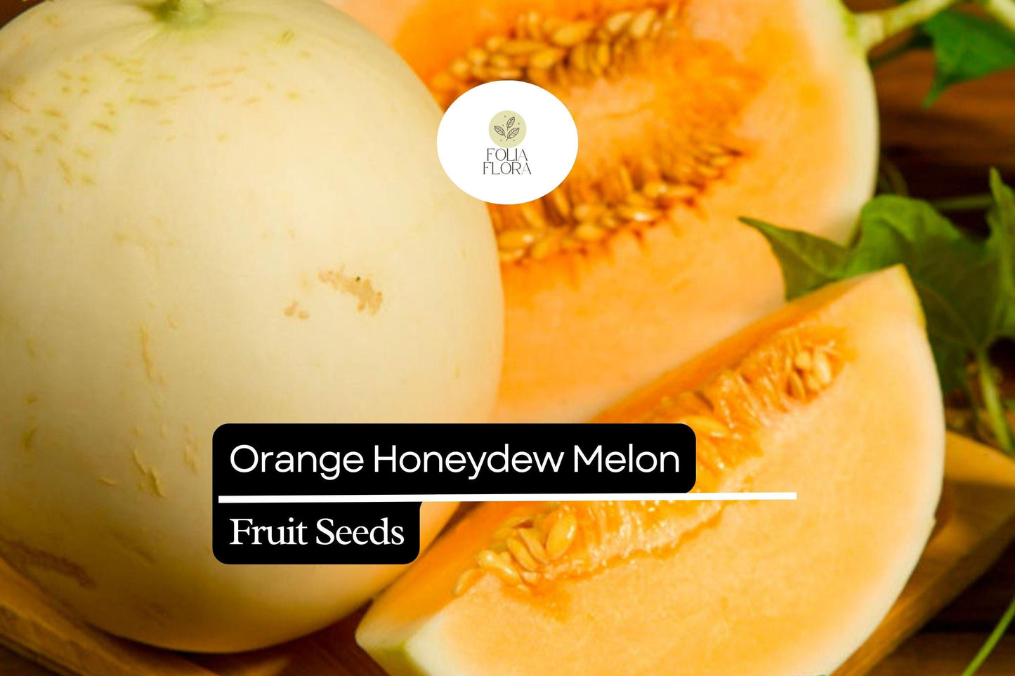 50 Seeds Orange Honeydew Melon, Cucumis Melo, Sweet Juicy Orange-Fleshed Melon