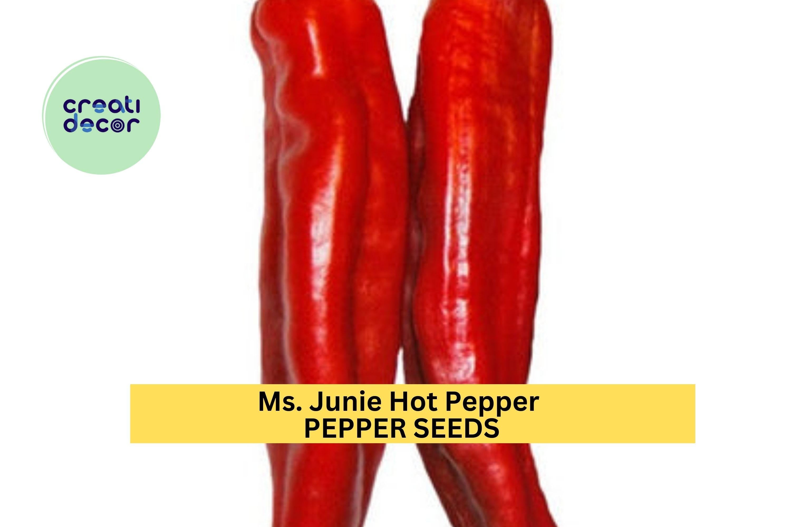 3pcs of 250mg Ms. Junie Hot Pepper Seeds – Bold Caribbean-Style Chili Seeds for Planting – Ideal for Sauces, Jerk Recipes & Grilling