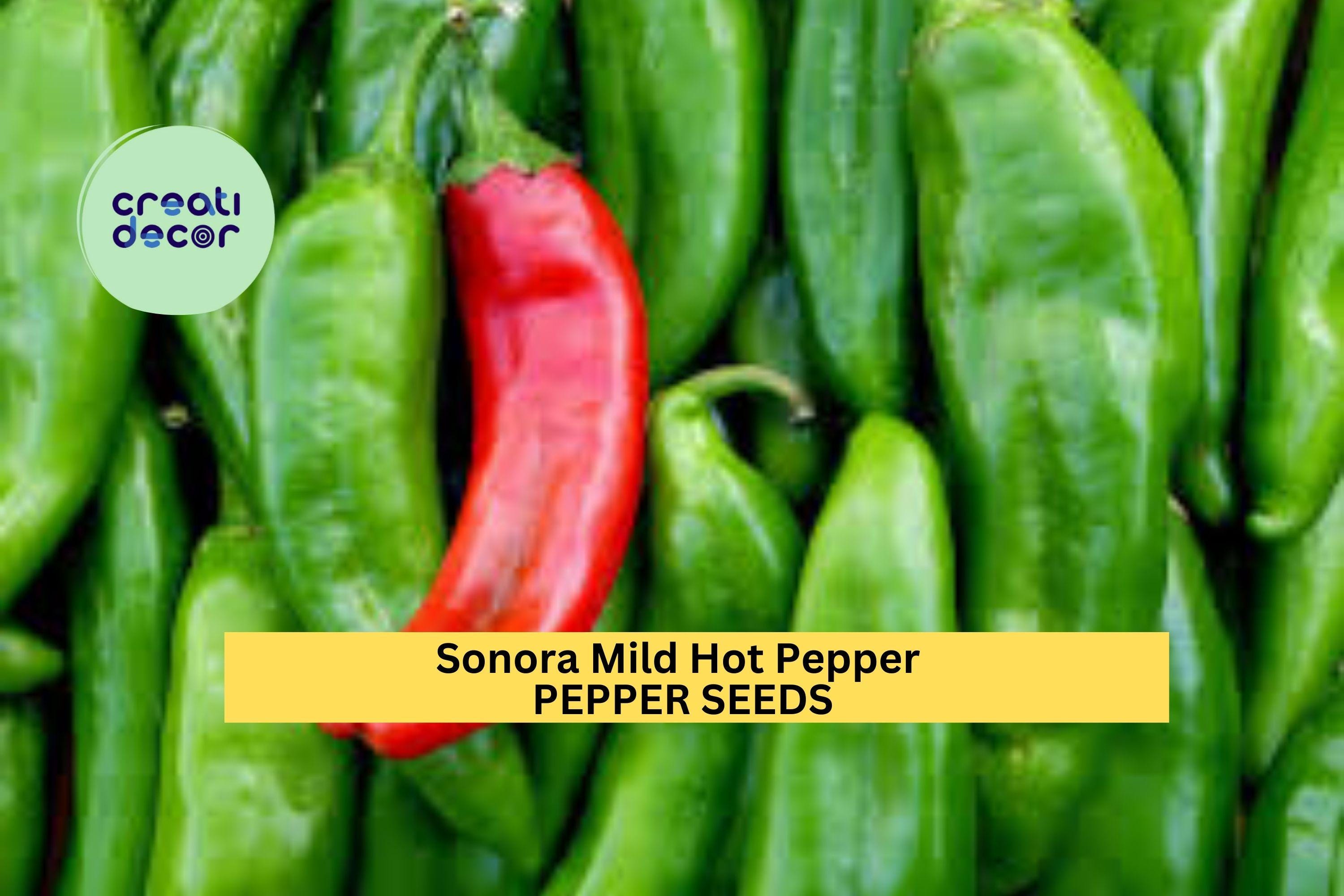 3pcs of 250mg Sonora Mild Hot Pepper Seeds – Mild Chili for Roasting, Salsa & Garden Growing, Productive Early Harvest Seeds for Planting