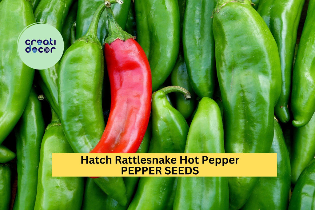 3pcs of 250mg Hatch Rattlesnake Hot Pepper Seeds – Bold, Smoky Chili Seeds for Planting – Ideal for Grilling, Salsas & Spicy Dishes
