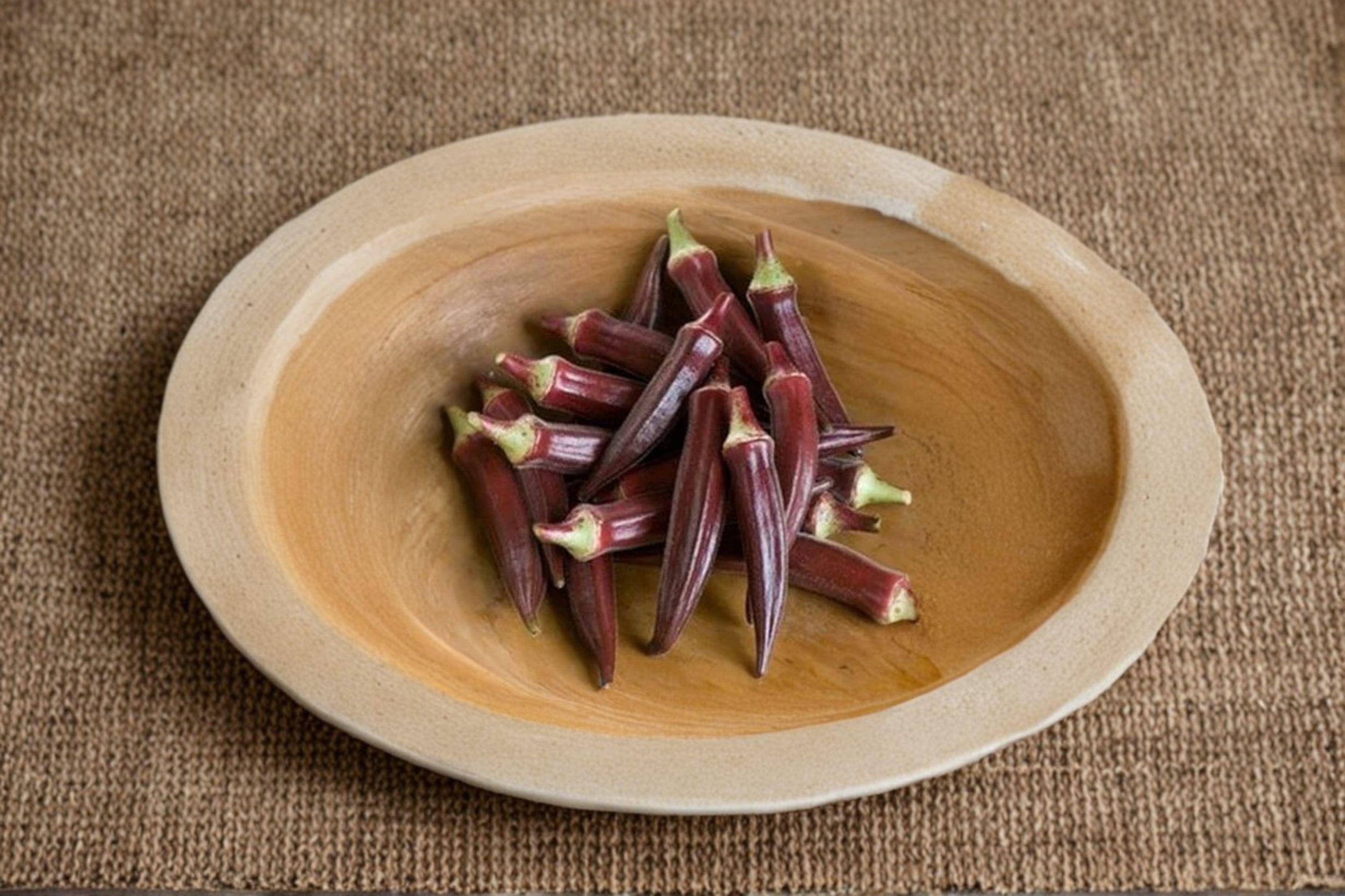 Okra – Red Burgundy 15 Seeds | Striking Red Pods | Heirloom Okra | Ornamental & Edible