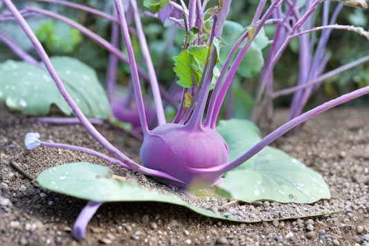 Kohlrabi – Purple Vienna 150 Seeds | Heirloom Kohlrabi | Tender Sweet Flesh | Fast-Growing Cool-Season Crop