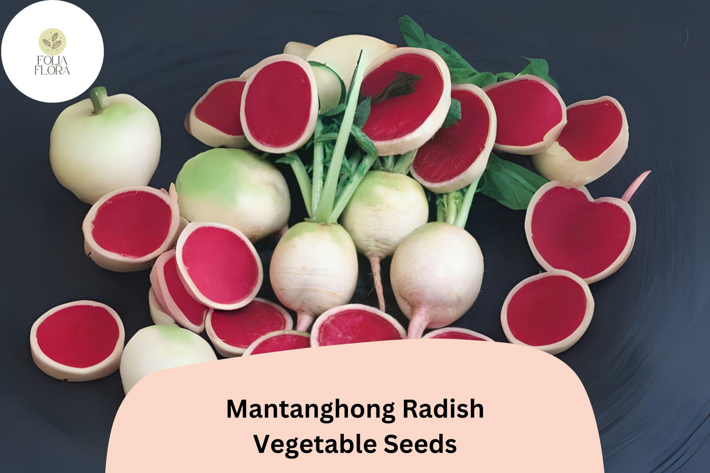 500+ Mantanghong Radish Seeds – Heirloom Asian Red Radish for Garden Planting