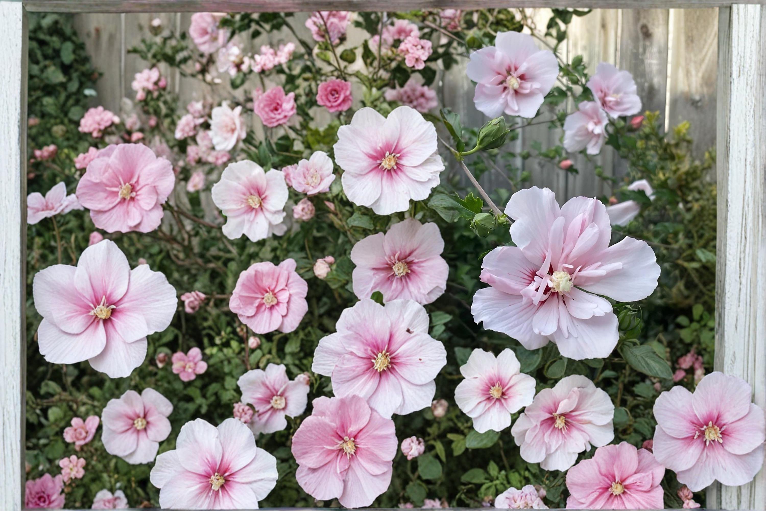 Pink Althea 2 Live Plants 2ft Tall (Hibiscus syriacus) Rose of Sharon Shrub
