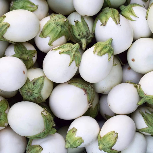 50+ Organic White Egg Eggplant Seeds - Heirloom, Non-GMO, Rare Variety - Perfect for Home Gardening